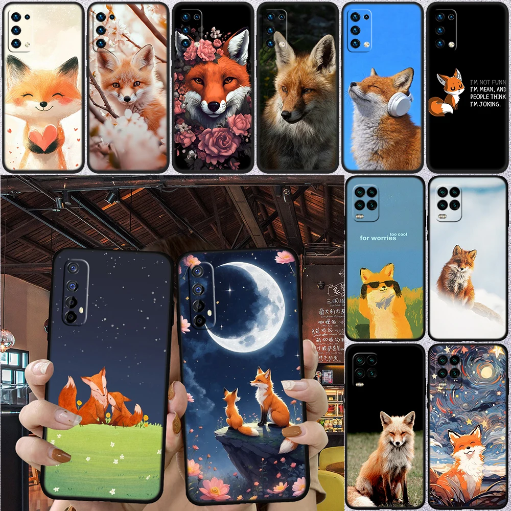 QA12 fox funny foxs Phone Case for Samsung Galaxy A11 A12 A13 A15 A52S A53 A55 A56 A70 A71 A72 A73 F06 F16 F56