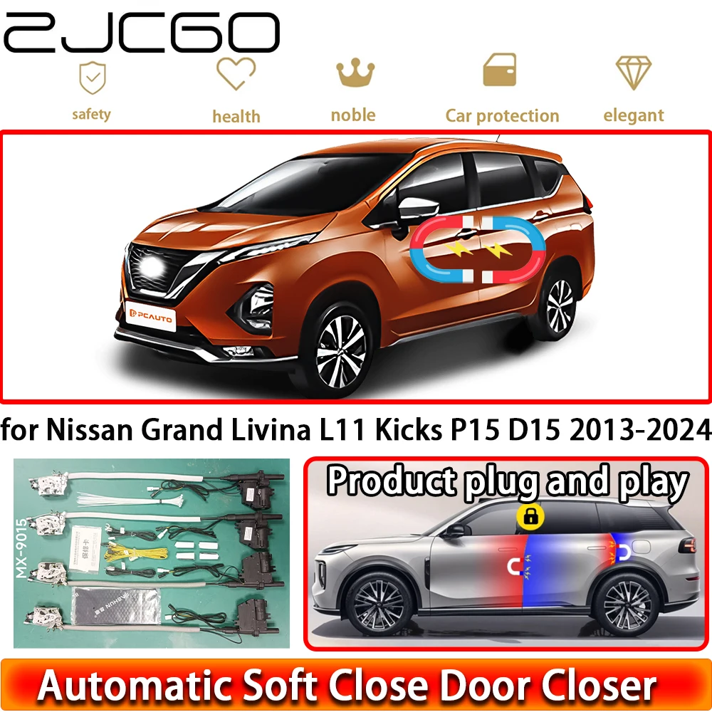 

Для Nissan Grand Livina L11, Kicks P15, D15 2013-2024: Комплект OEM-системы плавного закрывания дверей с функцией автоматического доводчика и легким закрыванием.