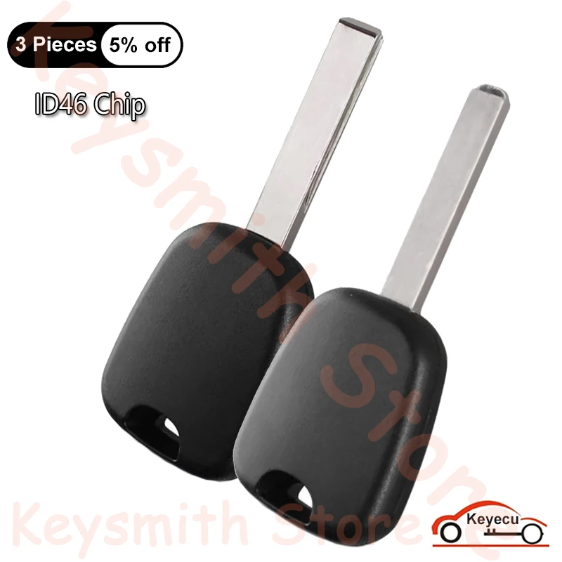 KEYECU transponder Car Key Fob ID46 Chip per Citroen C2 C3 C4 Picasso C5 C6 Berlingo per Peugeot 206 207 307 HU83 VA2 lama vuota