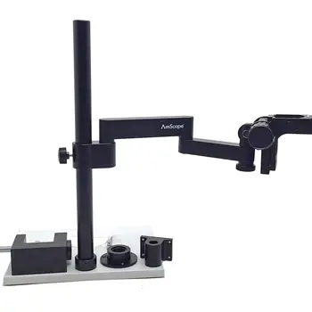 AmScope Three-use Articulating Arm Microscope Bracket with 76mm Focusing Rack for Stereo Microscope