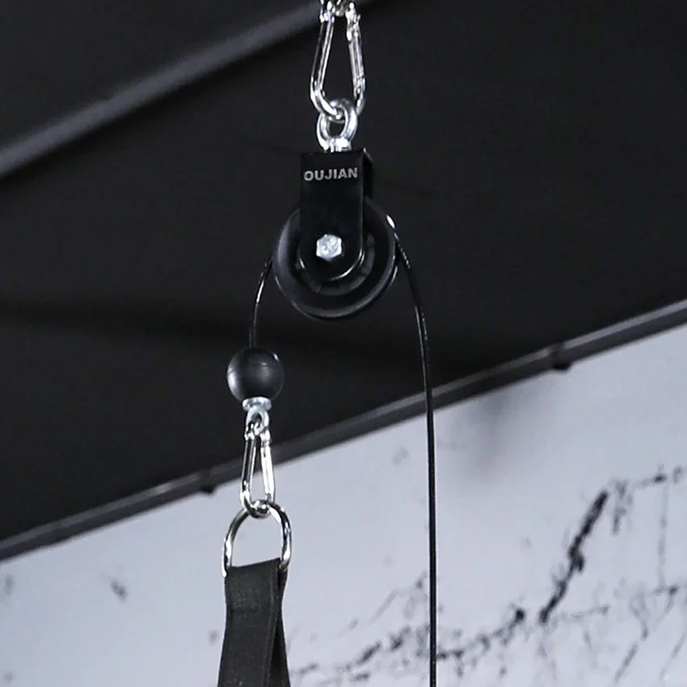 DIY Weight Lifting Workout Set Pull Down Triceps Lifting Training Machine Adjustable Fitness Pulley Cable System Gym Equipment