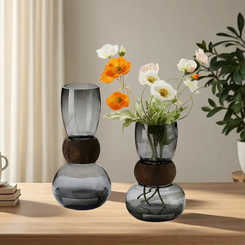 

Office Pots Plants Vases Balcony Living Room Homestay Creativity Vases Bedroom Glass Home Decor 꽃병 MH40HP