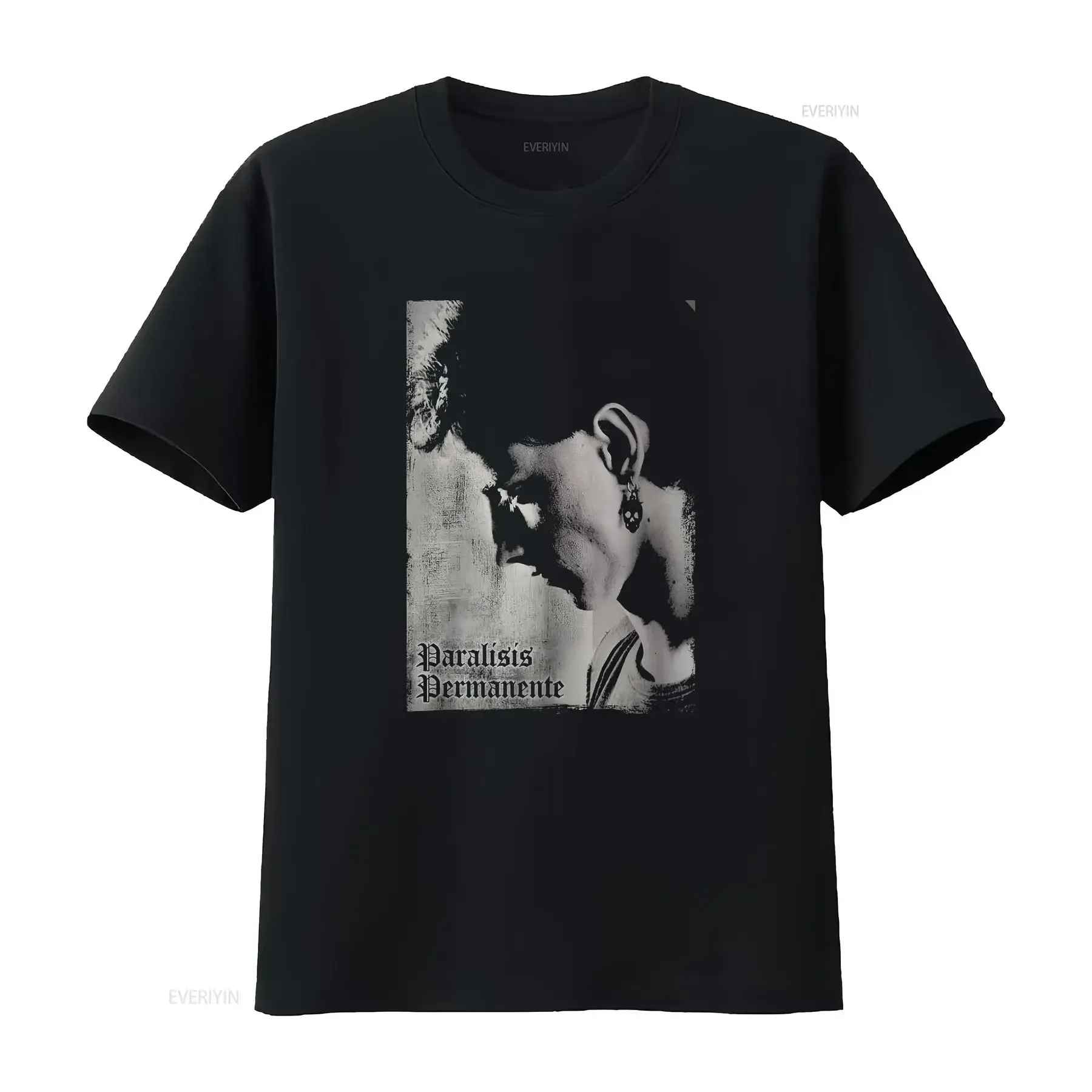 Paralisis Permanente Eduardo Benavente Black T Shirt Band Post Punk vintage Washed homme Top For Everyday Wear Unisex