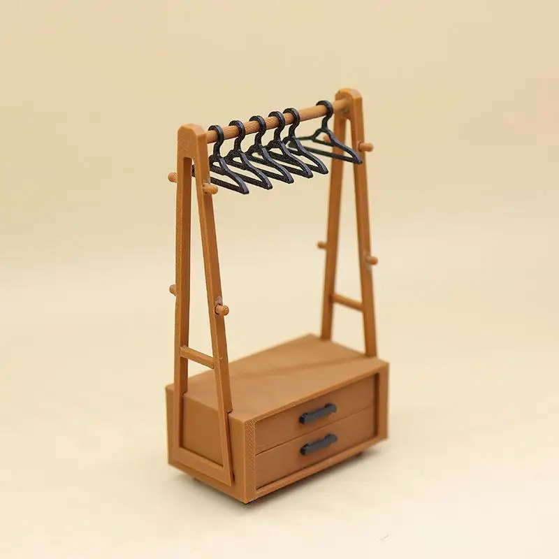 2026 NEW 1PCS Miniature Furniture Mini Clothes Hanger Dry Rack 1 Set Dollhouse Model Apparel Hanger Doll House Decor Accessory - view 4