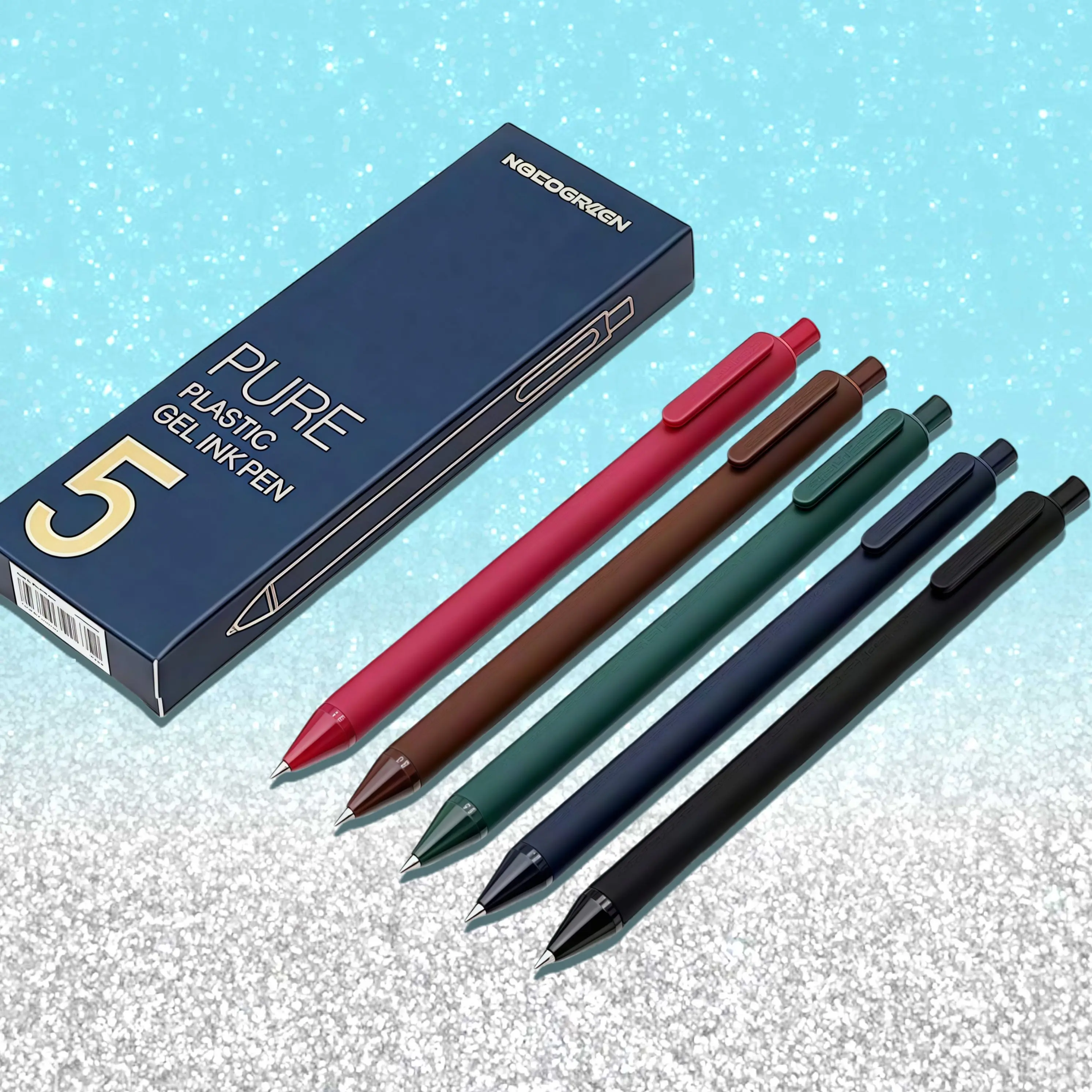 

5 Vintage Colored Gel Pens, 0.5mm Fine Tip Colored Ink, Can Be Used for Drawing, Diy, Doodling, Highlighting, School and Art Supplies
