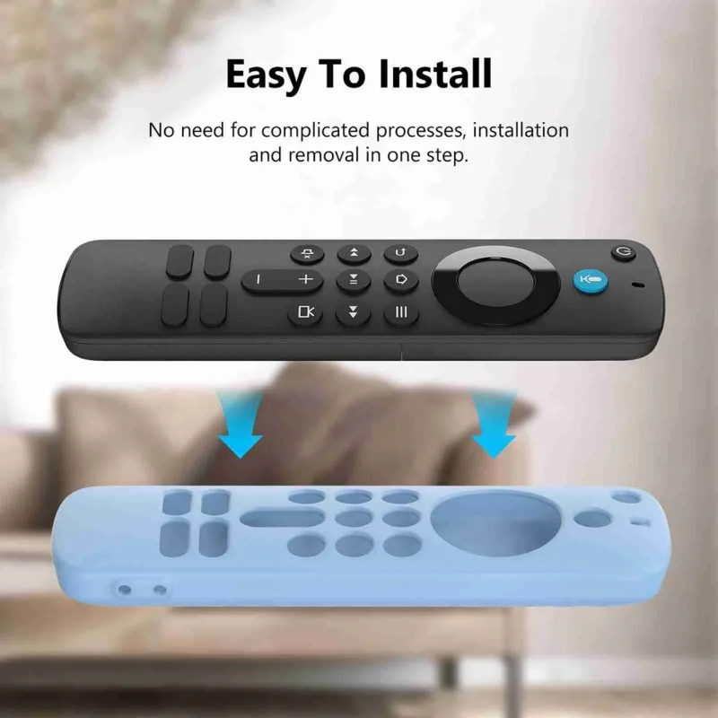 A37T-Dustproof Anti-Drop Silicone Cover For Amazon Fire TV Stick HD/4K Remote Control Glow-In-The-Dark Design Case view 2