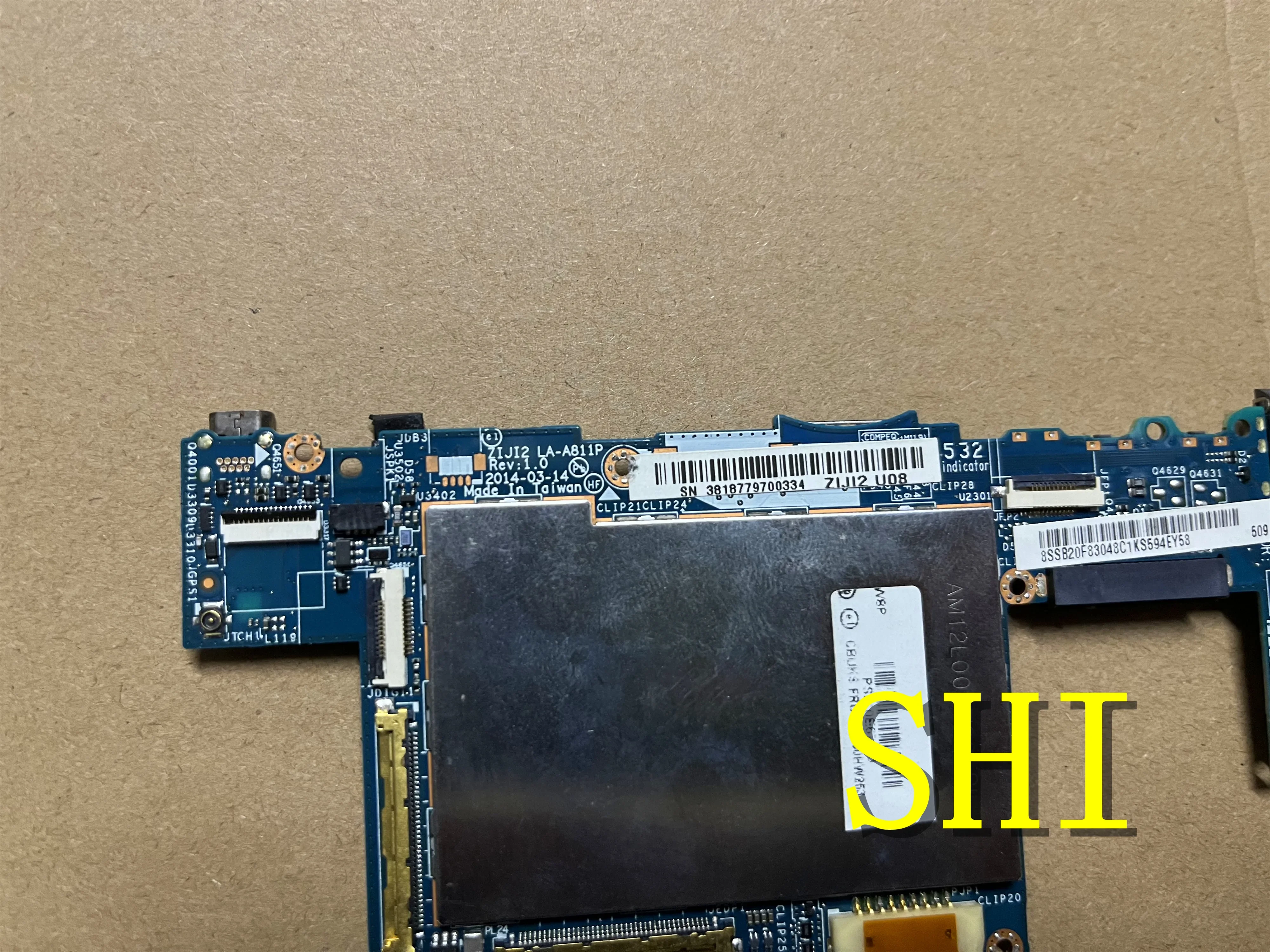 LA-A811P Used for Lenovo ZIJI2 ThinkPad 10 ThinkPad10 notebook motherboard FOR 100% Test OK Free Shipping