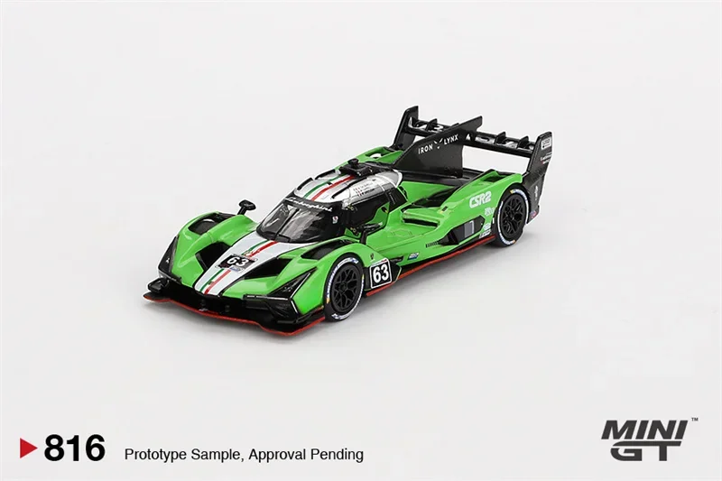 

** Предзаказ ** MINI GT 1:64 SC63 #63 железная Рысь 2024 IMSA Sebring 12 часов зеленый блистер коробка Ver. Литая модель автомобиля