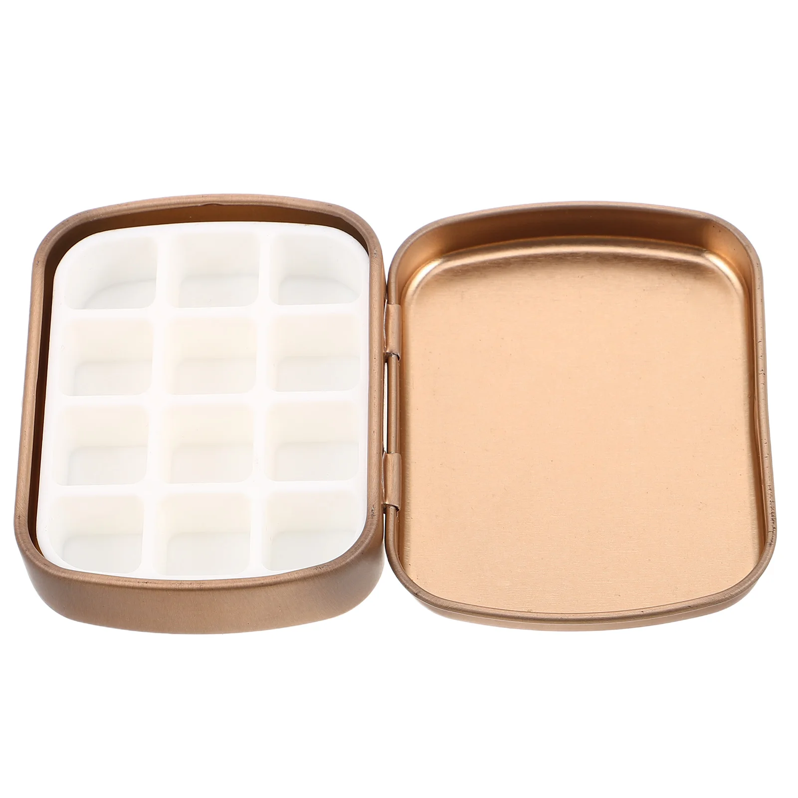 

12-Well Polish Palette Box Empty Gel Container Rose Gold Mixing Tray For Manicure Nail Art Diy Salon Storage Mixing