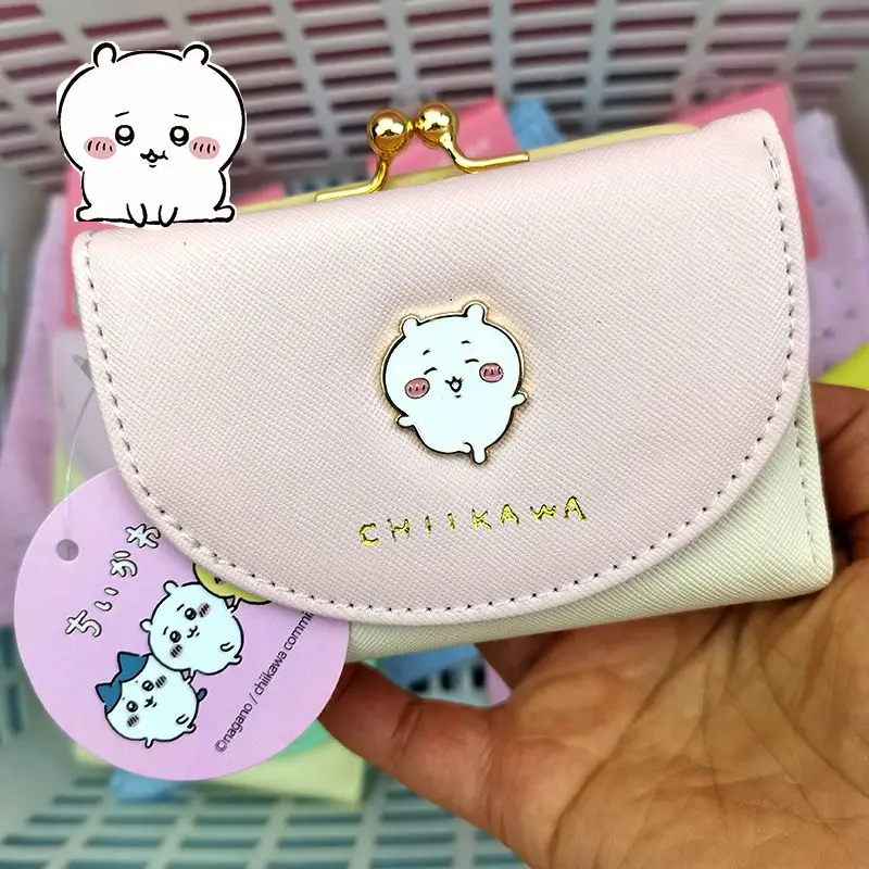 

MINISO Chiikawa Hachiware Usagi кошелек короткий стильный пакет карт маленькие ножки Kawaii мультфильм милая японская сумка с героями мультфильмов прекрасный подарок