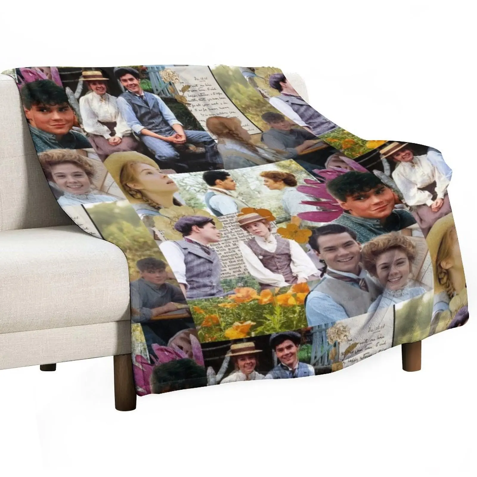 

Anne of Green Gables Collage Throw Blanket Hairy funny gift Personalized Gift Blankets For Baby Blankets