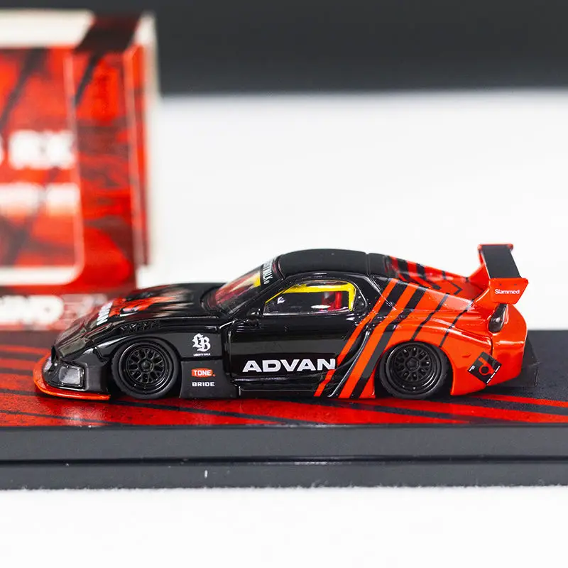 Diecast INNO Schaal 1:64 Mazda RX7 FD3S ADVAN JDM Legering Model Auto Collectible Toy Gift Souvenir Display Ornament
