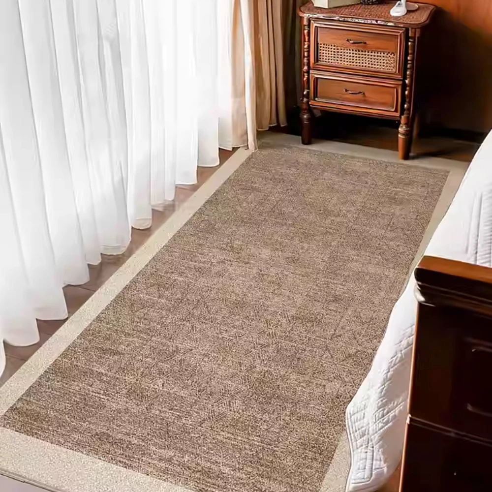 

VIKAMA Summer Solid Colour Waterproof And Stain-Resistant Bedside, Corridor Aisle, Window, Faux Cashmere Carpet Home Decorations