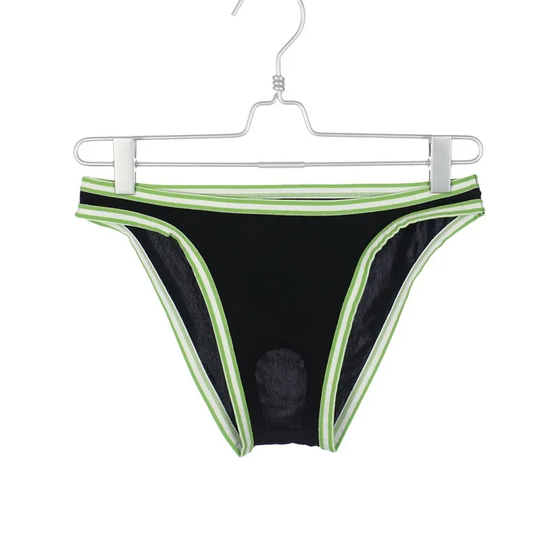 Мужское нижнее белье с открытой промежностью, молодежные тонкие U-выпуклые сексуальные прозрачные большие треугольные брюки с низкой талией для мужчин