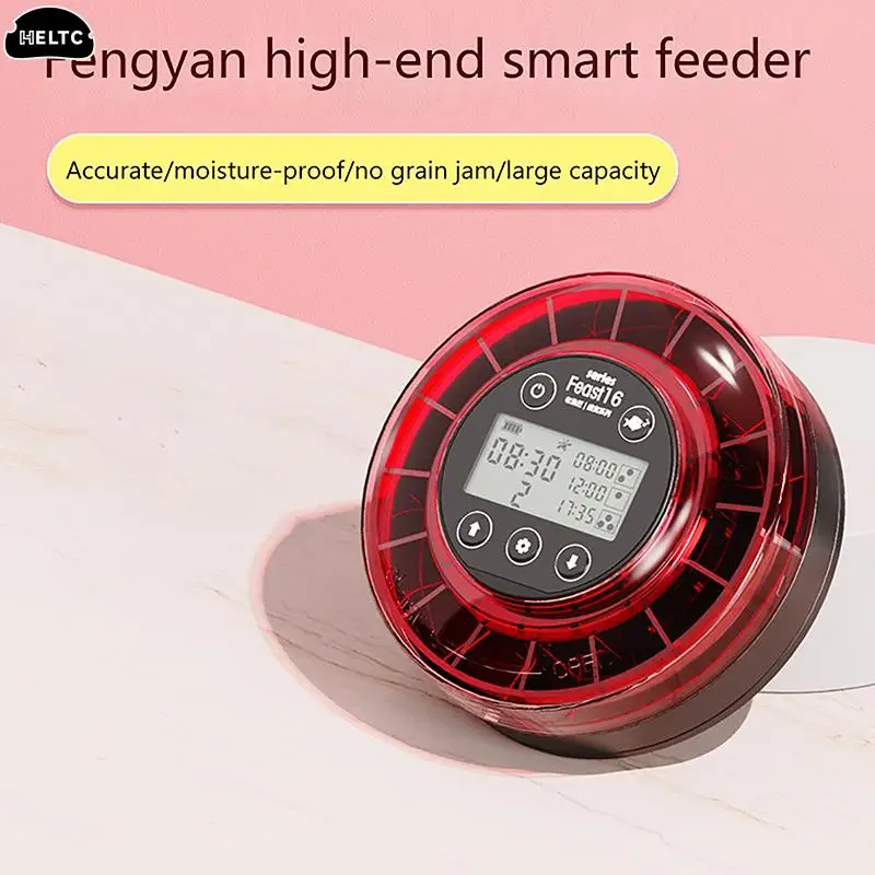 1PC Feeding/water Dispenser Automatic Fish Feeder Automatic Food Dispenser With Timer Rechargeable Timer Feeder With LCD Display