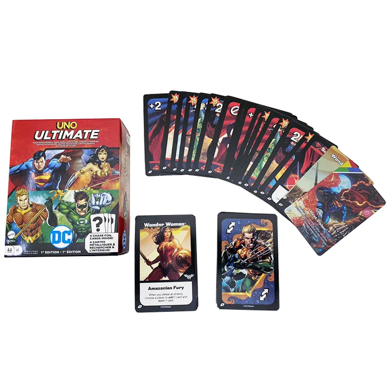 Mattel Games UNO Ultimate DC  Family Funny Entertainment Board Game Poker Cards Game Gift Box