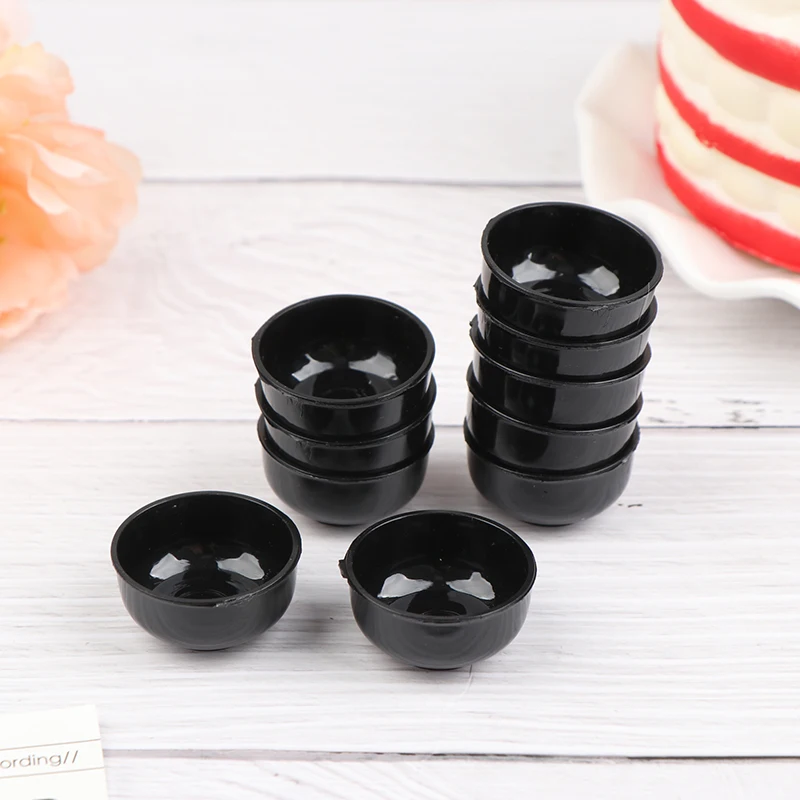 

10pcs Miniature Bowl Dish Round 1/12 Scale Doll House Kitchen Dinning Accessory