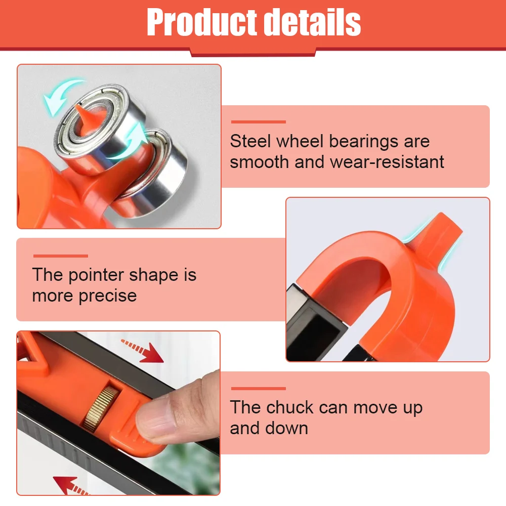 Profile Scribing Ruler Contour Lock Adjustable Locking Precise Woodworking Measuring Gauge Profile Duplicator Measurement Tool