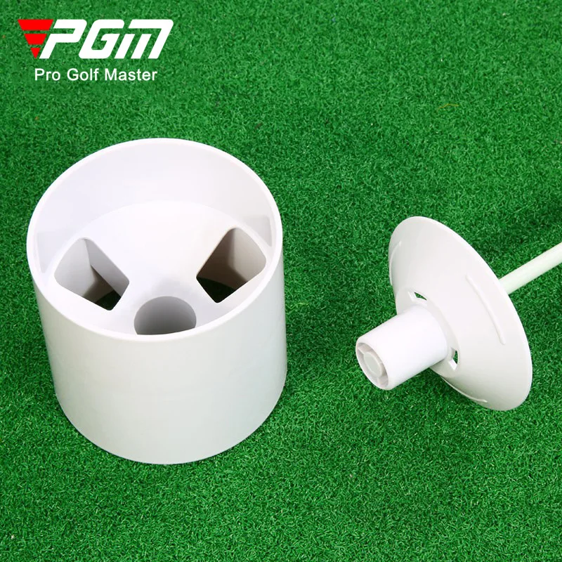 PMG Golf Putting Green Backyard Plastic Practice Hole Cup Flag Stick Pitch Golf Equipment White Course Supplies DB001