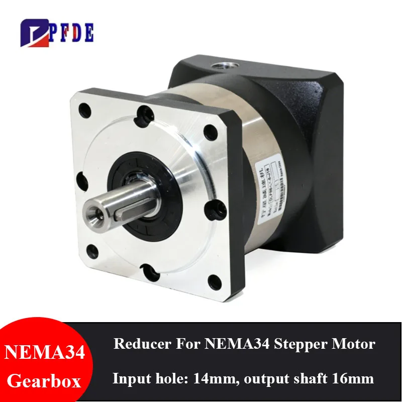Precision Planetary Gearbox for Nema34 Stepper Motor Input 14mm, Output 16mm to Reduce Speed and Increase Torque