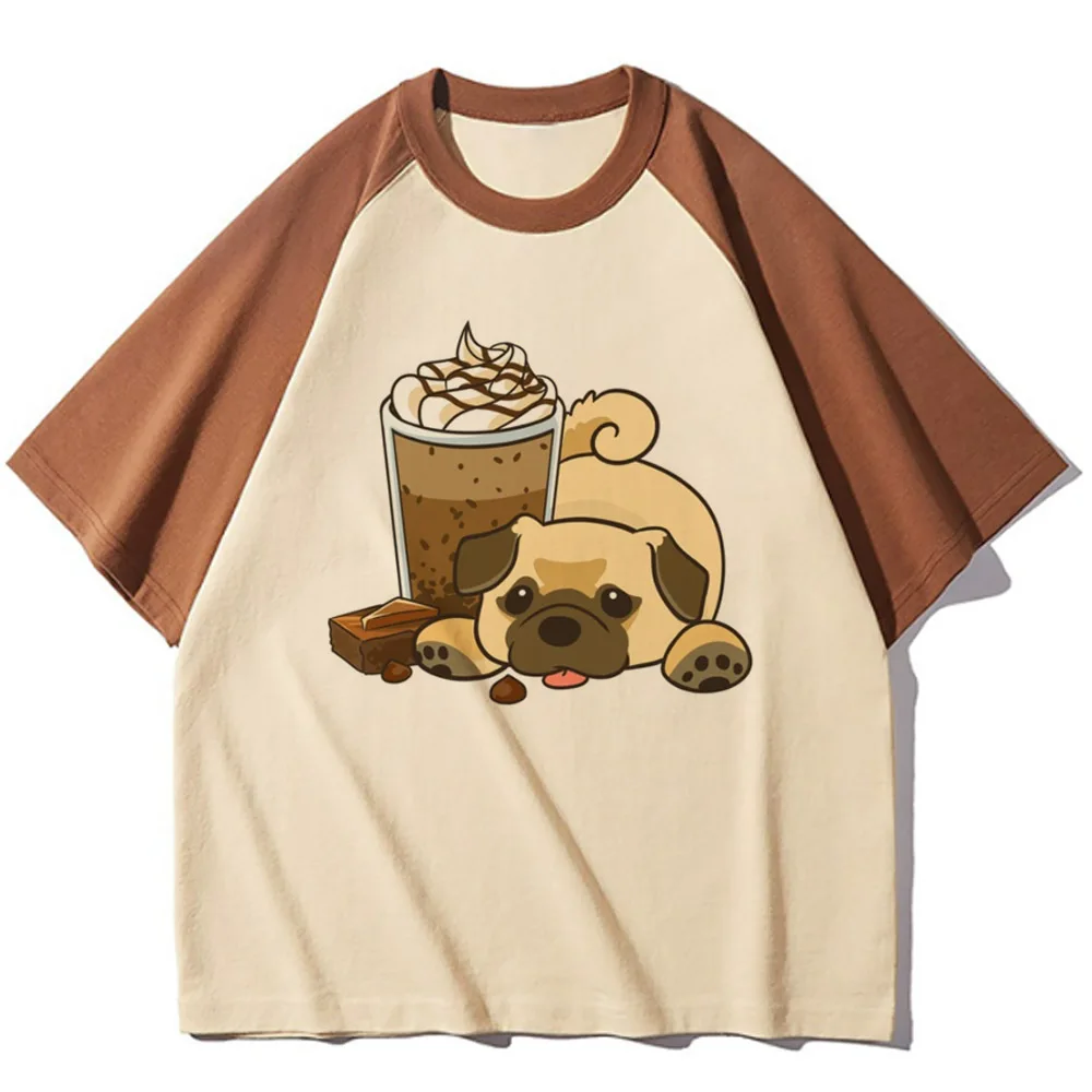 Pug t shirt women soft fabric casual wear t-shirts female graphic streetwear anime clothing