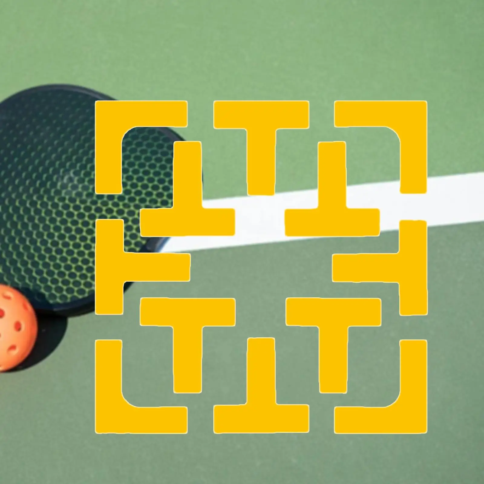 

12x Yellow Pickleball Court Sport Markers Reusable T Shaped Markers For Indoor And Outdoor Pickleball Court Marker