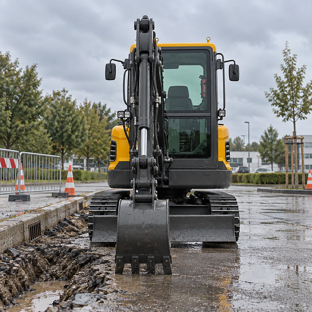 Multifunctional Nicosail OKW40U Custom Excavator 3208mm Max Digging Depth AC Cab Design For Agricultural & Municipal Works