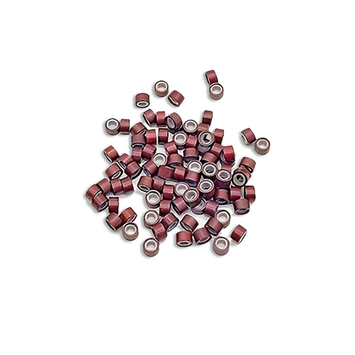 500Pcs Hair Extentions Micro Rings Links Beads 5mm Silicone Lined Beads for Human Hair Extensions Tool-Multi-colored