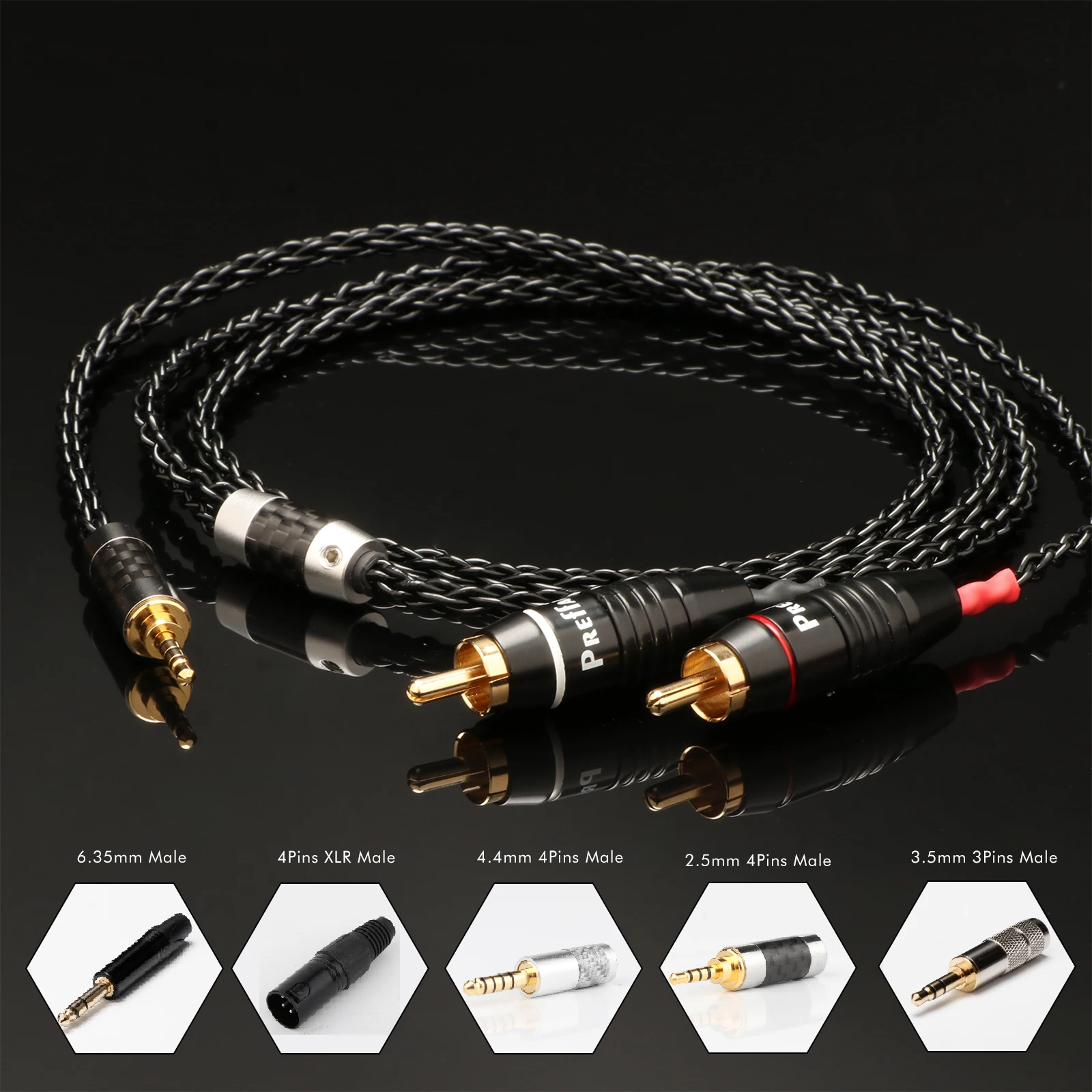 HiFi 2.5MM TRRRS Balanced Male To 2 RCA Male Cable For Astell&Kern AK100II, AK120II, AK240, AK380, AK320, DP-X1A, FIIO X5III