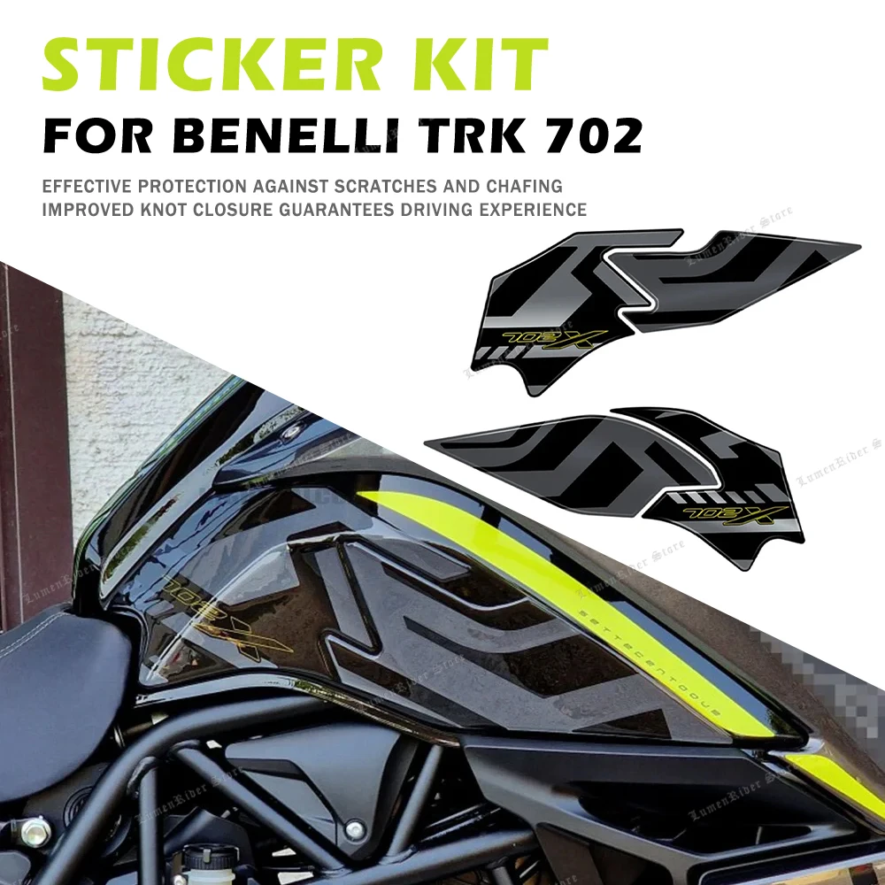 

3D Sticker Motorcycle Accessories 3D Gel Epoxy Resin Sticker Kit Tank Pad For Benelli TRK 702X TRK 702 X 2023