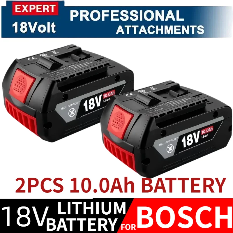 

100% Original for BOSCH 18V Lithium⚡Battery Pack 10.0AH Tool RechargeableBattery for Bosch BAT609 BAT609GBAT618 BAT618G