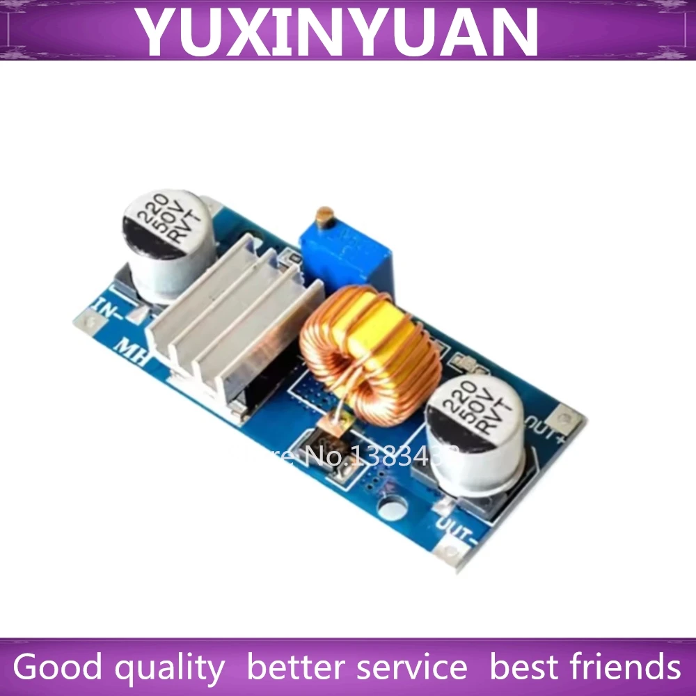 1PCS 5A XL4015 DC-DC 4-38V to 1.25-36V 24V 12V 9V 5V Step Down Adjustable Power Supply Module LED Lithium Charger With Heat Sink