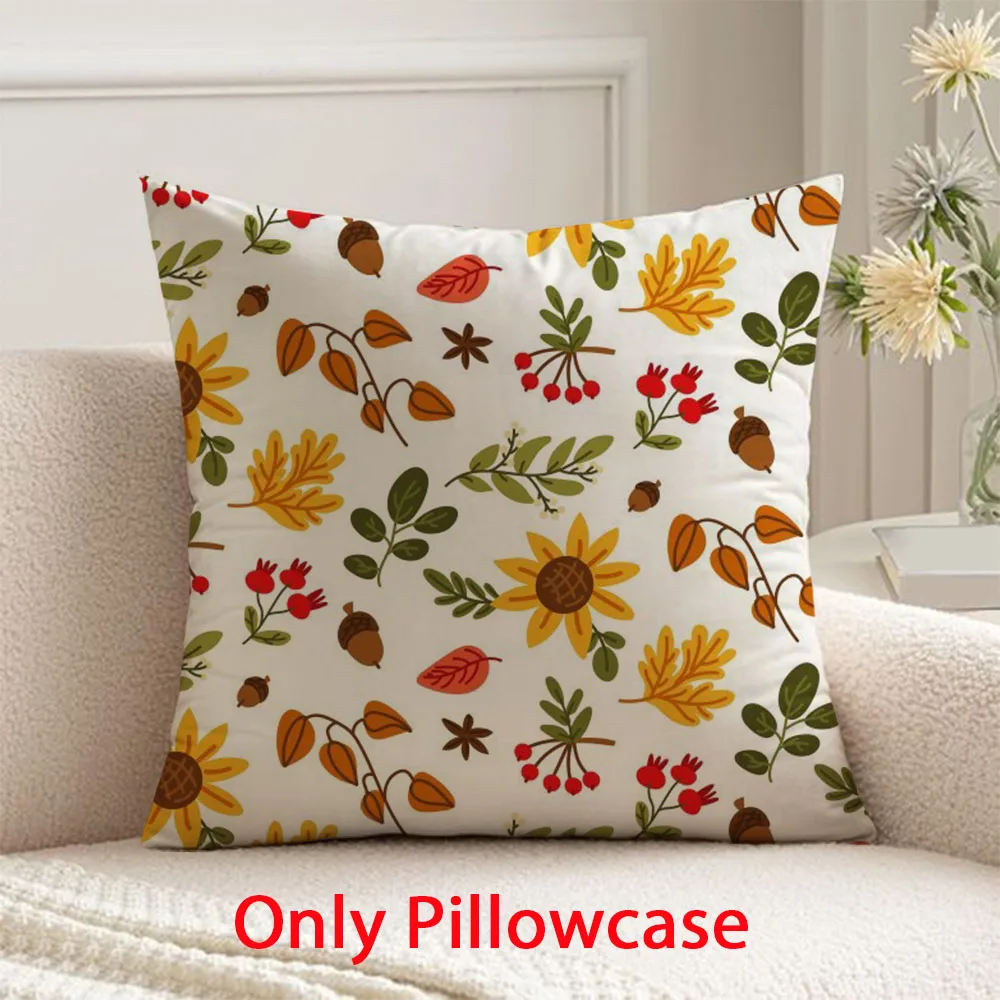 

autumn Pillow cover decorative 45x45 cushions cover for Thanksgiving Day pillow case floral decorative cushions