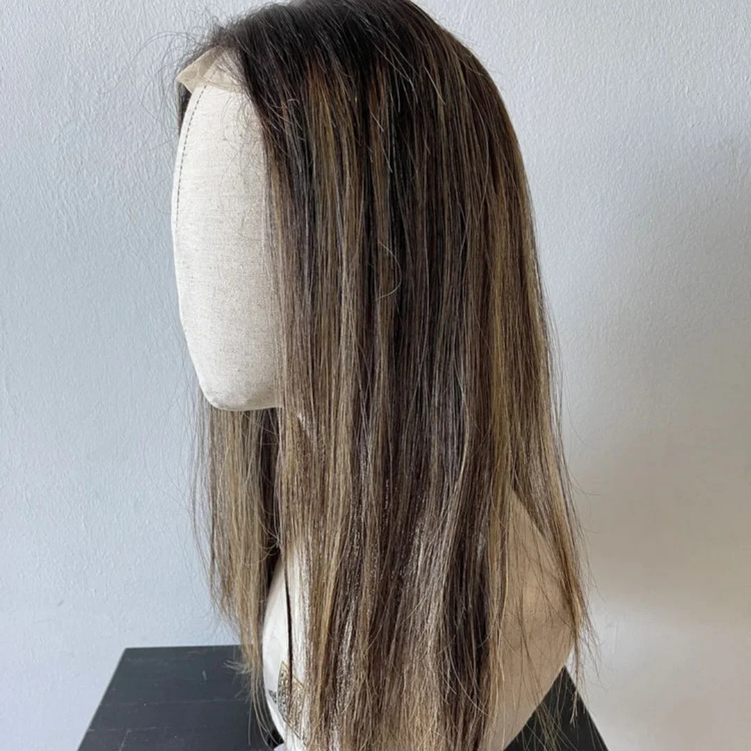 الجديد في الطبيعية مستقيم 13x4 الكرمل البني جزء مجاني الاصطناعية الدانتيل شعر مستعار أمامي تسليط الضوء على لينة قبل قطعها شعري الشعر للنساء #1