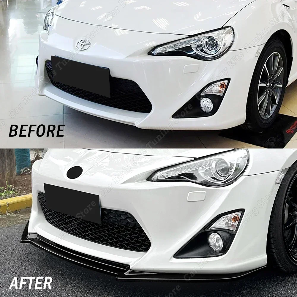 Gloss Black Front Bumper Lip Spoiler Splitter Diffuser For Toyota 86 GT86 FT86 Scion FR-S 2012-2016 Bodykits Tuning Accessories