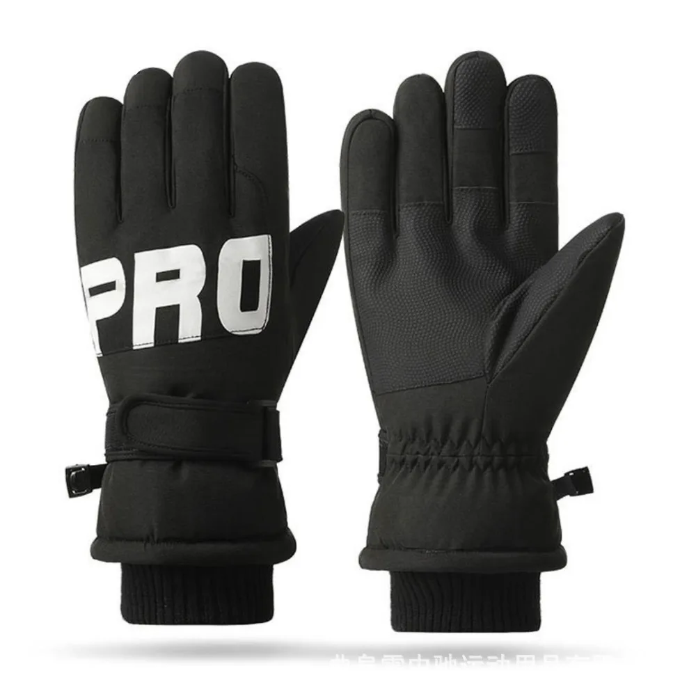 

High Quality Touch Screen Ski Gloves Non-slip Waterproof Cycling Gloves Polyester Winter Mittens Outdoor