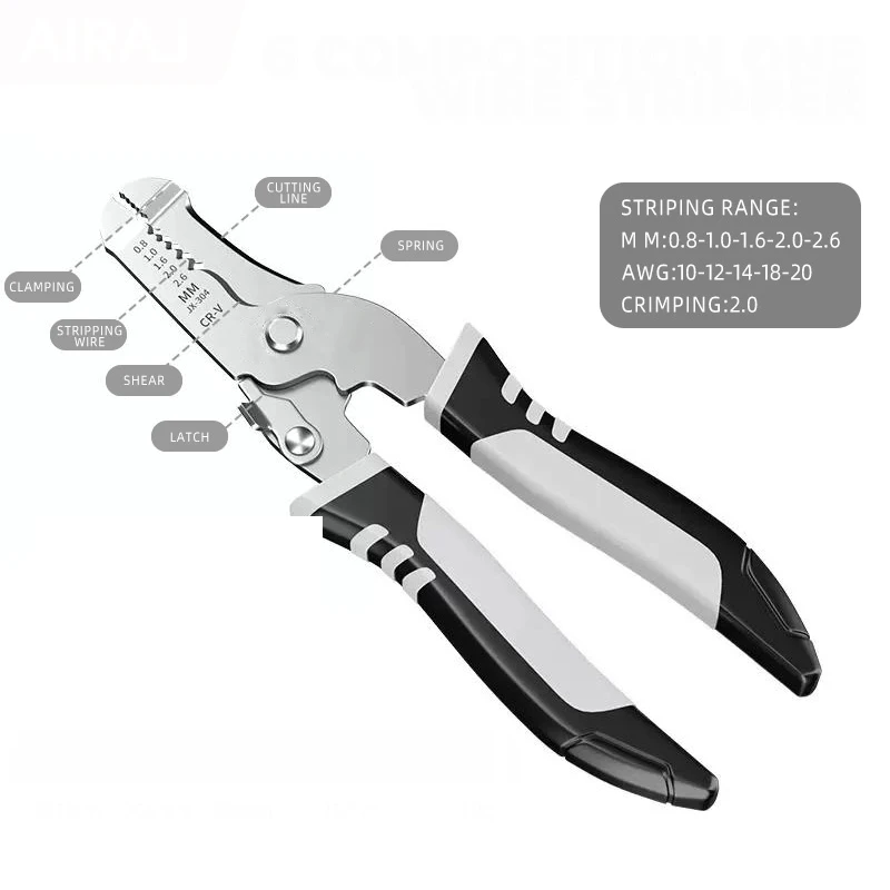 Wire Stripper Pulling Plier Multifunction Stripping Crimping Plier Hand Tool