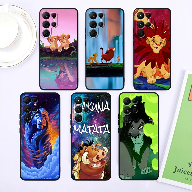 

Disney The Lion King For Samsung Galaxy S24 S23 S22 S21 S20 FE S10 S10E Plus Ultra Pro Lite 5G Black Back Phone Case