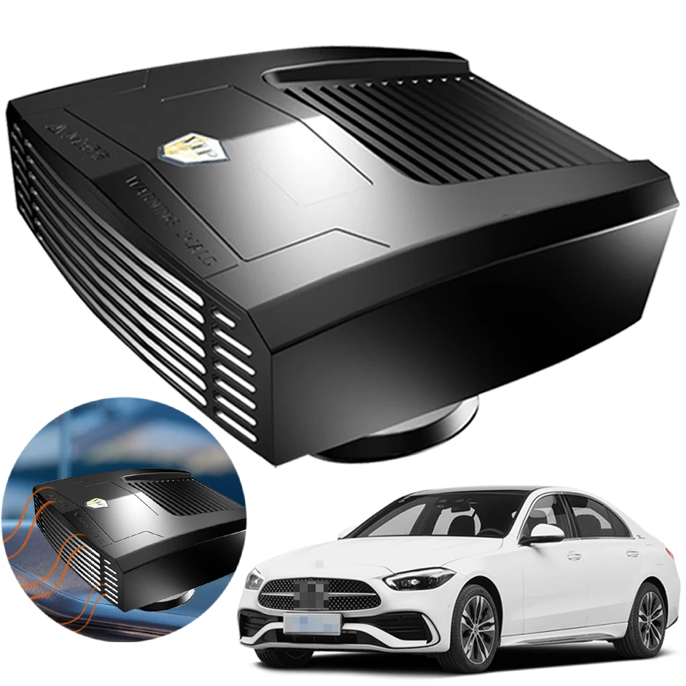 12V Electric Car Heater Air Cooler 120-150W Defroster Heating Fan Rotatable Car Cooling Heating Fan for Winter Humid Weather