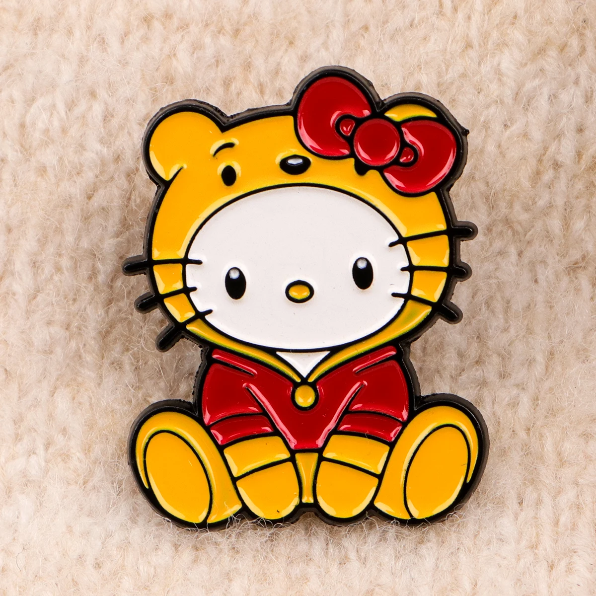 ويني الدب ميكي المينا دبوس الكرتون الكلب زوجين دبابيس امرأة الرجال على ظهره اكسسوارات أكياس شارة موضة التلبيب مجوهرات هدية #6