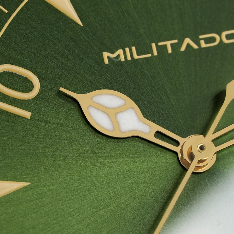 Militado ML08 ساعة عسكرية للرجال روندا 515 حركة الياقوت مضيئة ساعات عتيقة 10Bar مقاوم للماء ساعة من الفولاذ المقاوم للصدأ