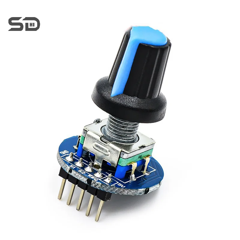 1pc Rotary Encoder Module for Arduino Brick Sensor Development Round Audio Rotating Potentiometer Knob Cap EC11