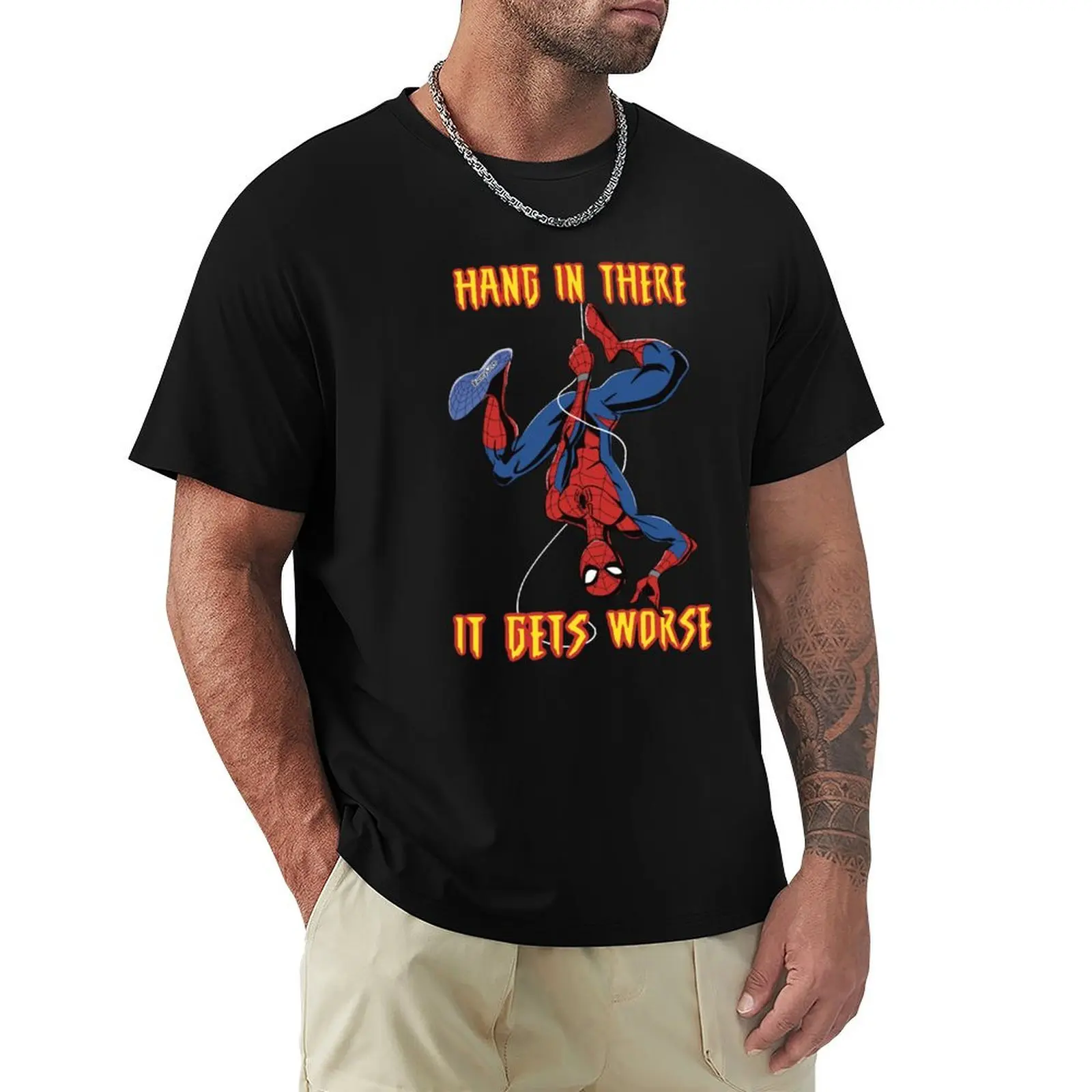 

Hang in there T-Shirt plain quick drying oversized Men's t shirts