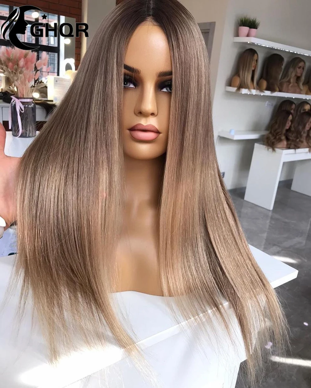 Blonde Highlight Wig Human Hair Pre Plucked 613 Colored Hd Transparent Lace Frontal Wig 13x6 Natural Straight 360 Lace Front Hum