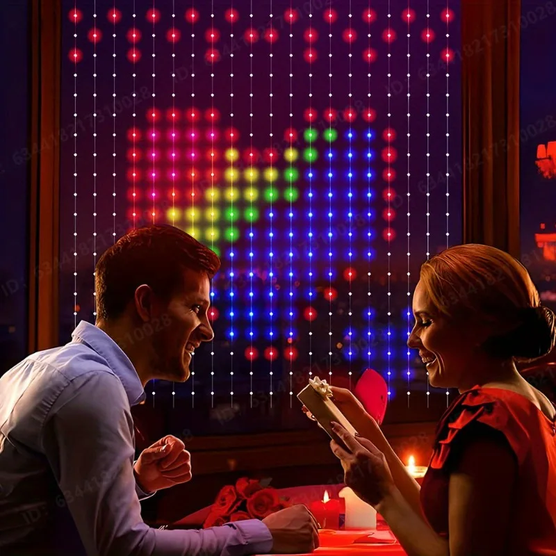 أضواء الستار الذكية MIMIRGB 400LED مع مزامنة الموسيقى والتحكم في التطبيقات، أضواء سلسلة تعمل بالطاقة عبر USB، أضواء عطلات متغيرة الألوان #5