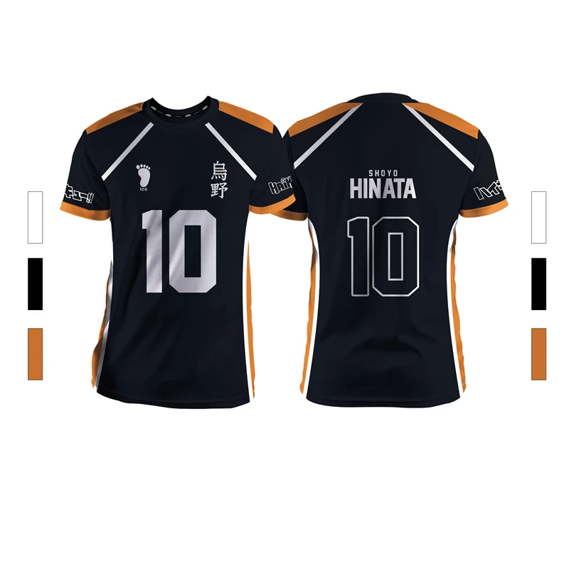 Balck Summer New Men's Sports Fashion Casual Comfortable Breathable Volleyball Anime Unisex Short Sleeve Round Neck T-Shirt Tops image 6