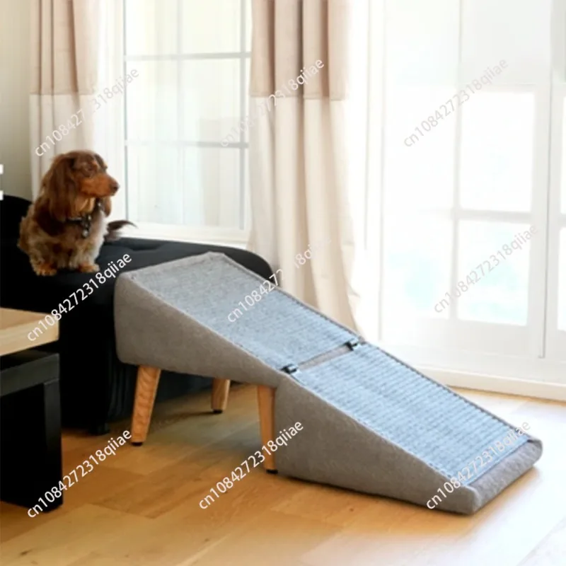 Split dog staircase ramp dual-purpose wooden footstool suitable for large, medium and small dogs