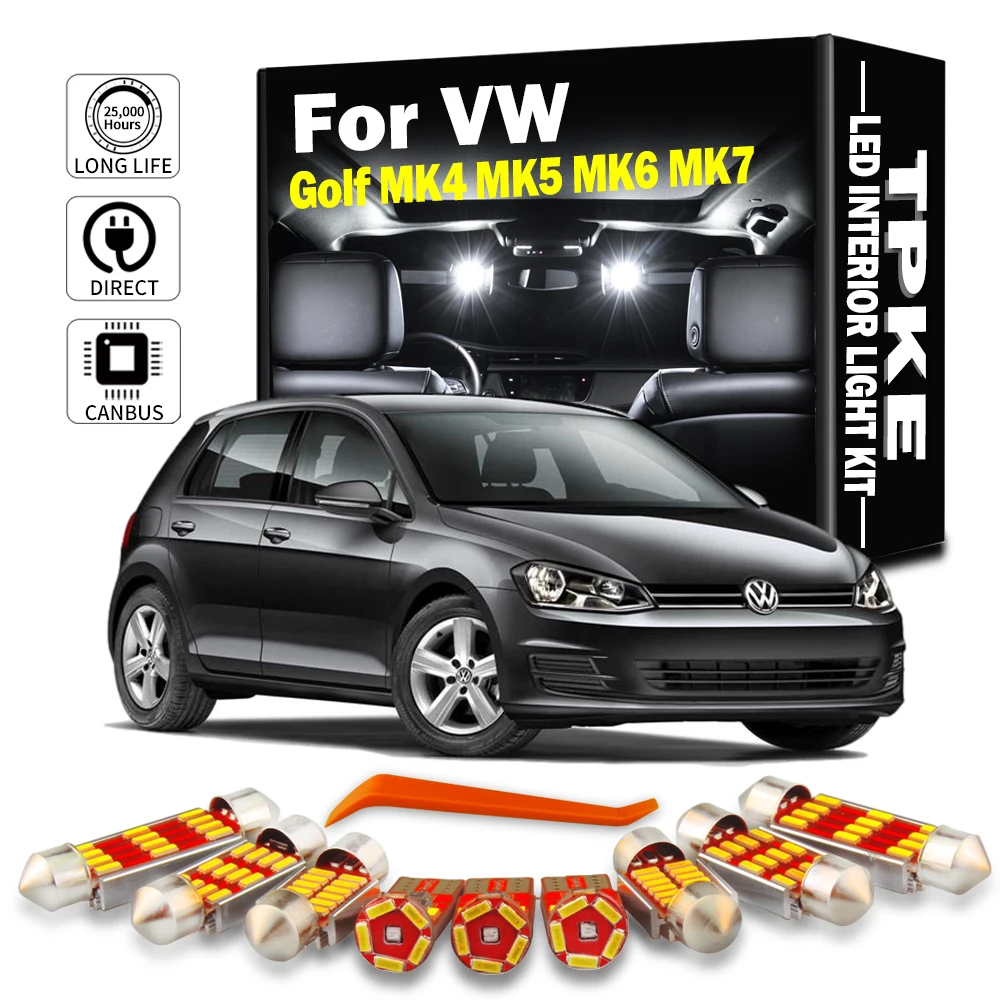 TPKE Canbus Car Led Bulbs For Volkswagen VW Golf 4 5 6 7 MK4 MK5 MK6 MK7 Vehicle LED Interior Map Dome Trunk Vanity Mirror Light