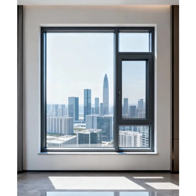 

Customization Minimalist Double Glazed Aluminum Alloy Windows Thermal Break Soundproof Energy Star Qualified Hurricane Horizonta