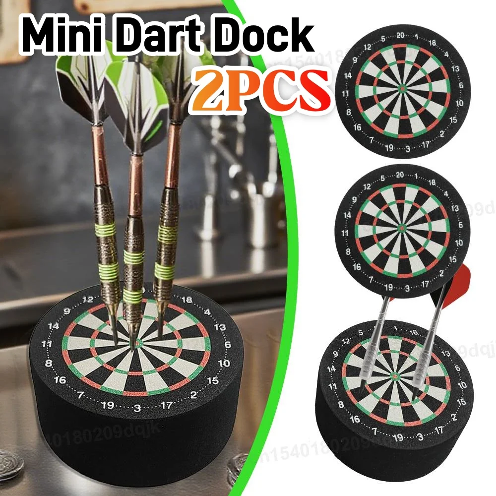 2pcs Mini Dart Dock 10cm Dart Base Station Dartboard Design Display Stand Holder for Outdoor Home Family Party Games